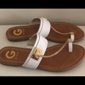 Guess white sandals
